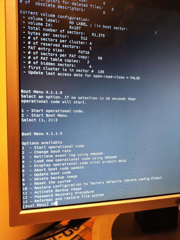 Boot menu switcha PowerConnect